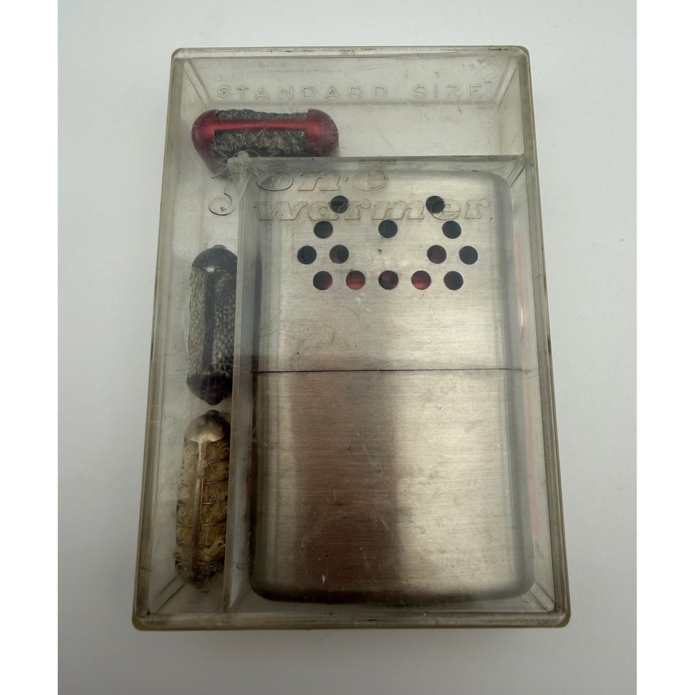 Vintage Jon-e Hand Warmer Standard Size Aladdin Mfg Co Patented 1960 Chrome